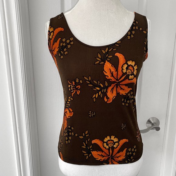 🛍 2 for $25! 🛍 Beechers Brook for Fairweather - Warm Brown Sleeveless Tank - Picture 1 of 5